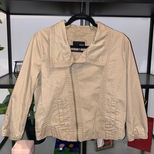 Hurley Khaki Cropped Moto Jacket